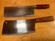 WINCO KC-301 8" Cleaver & WINCO KC-101 8" Chinese Cleaver w/ Wood Handles (2-pc)