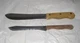 Two EKCO Knives G7597 8" Butcher FORGE & Vanadium Stainless 6 3/4" Wood Handles