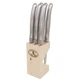 Laguiole Jean Dubost Stainless Steel 6-Piece Steak Knife Set In Wooden Block
