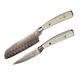 Emeril 2 Piece WHITE Knife Set 5" Santoku 3.5" Paring Forged Steel Emerilware
