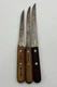 Vintage Dexter 1376 1376R Carbon Steel Boning Knife Lot 3 Wood Handle USA