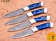 CHEF'S STEAK KNIFE SET CUSTOM MADE FORGE DAMASCUS STEEL KITCHEN KNIVES  1629