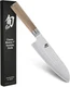 Shun Classic Blonde 7&rdquo; Santoku Knife, Blonde PakkaWood Handle, Handcrafted Japan