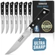 Cutluxe Steak Knives Set of 8, Serrated Steak Knives &ndash; Forged High Carbon Ger...