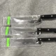 A.G. Russell Knives 3-Piece 4" Paring Knife Set Black Handle Stainless Steel