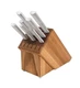Rada Cutlery Knife Set with Oak Block &ndash; 7 Pc Stainless Steel Kitchen Knife