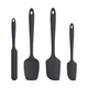 U-Taste Silicone Spatula Set with 600 Degrees Fahrenheit Heat Resistant (Black)