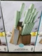 Martha Stewart Ergonomic Stainless Steel 14 Pc Wood Block Cutlery Knife Set