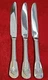 3 Cuisinart Elite FRENCH ROOSTER Stainless Dinner Knives Solid Handle CFE-FR20