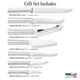 Rada S48 Deluxe Kitchen knife Set 7pc cutlery USA made L/R hand use NEW