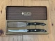 Vintage CUTCO Cutlery Knife Set 1721 JC & 1768 JC Brown Handle W/ Original Box