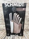 Schmidt Bros Cutlery Gridiron 7pc Knife Block Set Silver/Gray Wash: