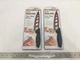 (2) NEW Home Innovations Copper Knife "Stays Sharp Forever!" Oval Cut Stainless