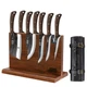 HOSHANHO 8 Pieces Butcher Knife Set with Storage & Magnetic Knife Block Holder