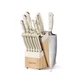 CAROTE 14 Pieces Knife Set with Block, Forged, High Carbon Stainless Steel Sh...