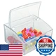 Azar Displays 400432 Hinged Candy Bin Damper Lid Clear Acrylic Dispenser 6.875H