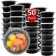 Tropipak 50-Pk 28oz Reusable Meal Prep Food Storage Containers w/ Lids Microwave