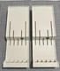 2 CUTCO White Plastic Wall Rack Hanging Knife Storage Tray Holders #1742
