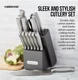 Farberware Edgekeeper 15-Piece Stainless Steel Comfort Grip Cutlery.
