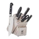 Zwilling Pro 7-pc Knife Block Set, Rustic White