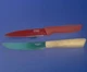 Ernesto Utility Knife Set Stainless Steel Red w Cover Green Wood Handle Kitchen