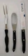 Cutco Classic Brown Set 1729 6.75" Carver Knife 1768 Spreader & 1727 KM  Fork