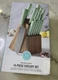 Martha Stewart Ergonomic Stainless Steel 14 Pc Wood Block Cutlery Knife Set