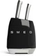 Smeg Knife Set and Block (Black)