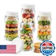 Aabberson 4Pack Glass Salad Jars 32oz Leakproof Meal Prep Containers with Lids W