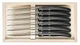 Claude Dozorme Steak Knives Set-6 Berlingot Black Color Handle and Satinless...