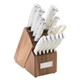 Cuisinart Classic 15pc White Triple Rivet Knife Block Set- C77WTR-15P2 Stainless