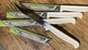 SET OF 4 QUIKUT "QUIKKLE" STAINLESS STEAL-STEAK KNIVES-4" SERRATED BLADE-USA