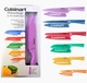 Cuisinart 12 Pc Advantage Nonstick Stainless Knife Set w Blade Guard Cover