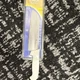 Crestware Santoku Knife 7" Straight Edge White Handle German Steel KN61 NSF