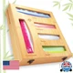 SAMATIZE Bamboo Storage Bag Organizer Drawer Wall Mount Gallon Quart Slider Bags