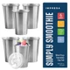 IMPRESA 16.9oz Stainless Steel Smoothie Cups for Freezer - 6 Pack, Silver