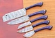 Custom Made Damascus Chef Knife Set Kitchen Cutlery - Hand Forged Damascus 2394