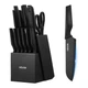 VEVOR Kitchen Knife Set with Block and Sharpener 15 PCS with Ergonomic PP Handle