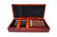 SARGE 4-PIECE FULLY SERRATED STEAK KNIFE SET with ROSEWOOD HANDLES 440 SS SK-107