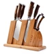 TUO Fiery Series 8-Piece Chef Knife Set &ndash; German Steel, Wooden Block, Shears