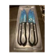 TSV HOME Miami Dolphins 4pc Steak Knife Set Stainless Steel Serrated 4.5in
