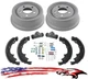 Rear Drums Brake Shoes Wheel Cylinders Spring Kit for Jeep Wrangler 2001-2006