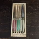 Set of 6 authentic French Jean Dubost Laguiole steak knives Multi color, new