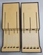 Vintage Cutco Swirl 10 Pc Knife Wall Mount Racks ONLY F1744 K1743 Pair Holders
