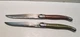 Two Stainless Laguiole Steak Knives France Jean Dubost Great Colors!