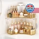 Kinkota Golden Corner Counter Organizer, 2 - Tier Bathroom & Kitchen Storage Tra