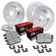 WGUH2-40250 R1 Concepts Brake Disc and Pad Kits 4-Wheel Set Front & Rear for VW