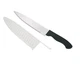 Mainstays 8" Silver Stainless Steel Chef Knife W/Black Plastic Handle New
