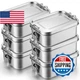 Umigy 6 Pcs Stainless Steel Bento Box 550ml Metal Lunch Box Food Storage Contain
