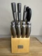 Chicago Cutlery 15Pc + Block Kitchen Knife Set Brushed Stainless Steel 9I16AD
